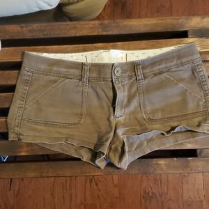 Hollister Brown Knit Short Shorts